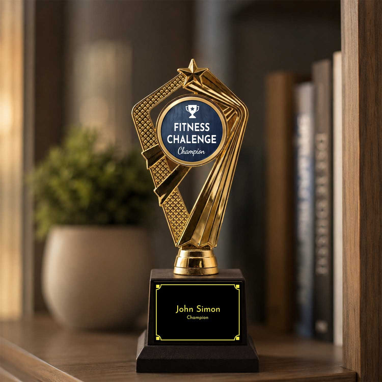 Fitness Challenge Trophy Awards (Step, Personal Best, Champion) - Engraved