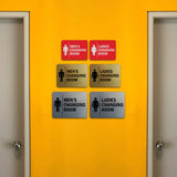 Signs ByLITA Classic Framed Men's Changing Room and Ladies Changing Room 2 PACK Wall or Door Sign