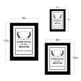 Employee of the Month Award Personalized (Black) Wall Plaque With Easel Acrylic Stand | Workplace Recognition Ceremonies Award Plaques