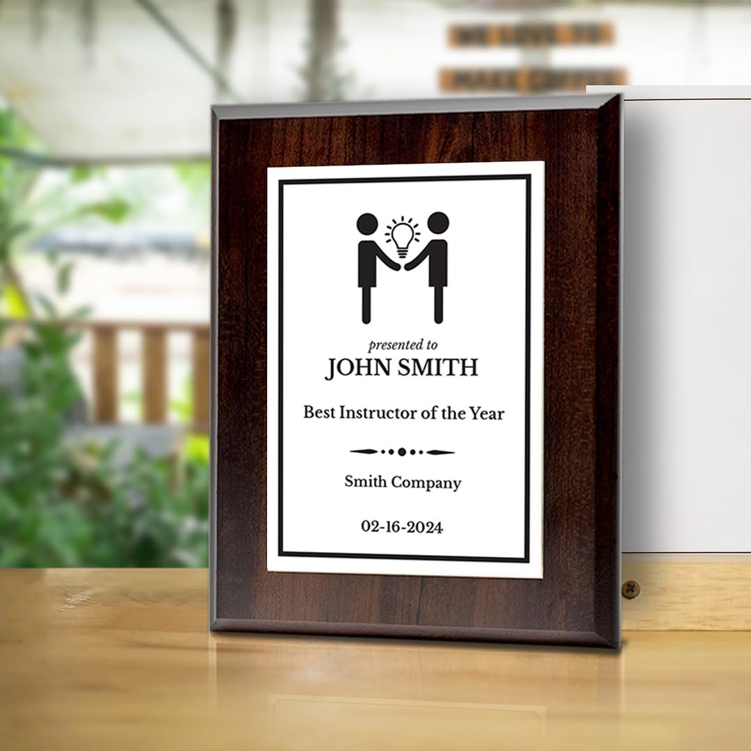 Instructor or Mentor Recognition Customizable Award Plaque | Easel Mount Option | Achievement and Service Personalizable Plaques