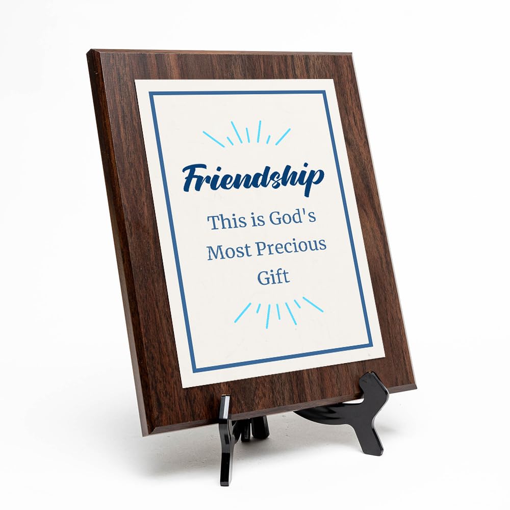 Friendship This is God's Most Precious Gift Decorative Wall Plaque With Easel Acrylic Stand | Religious Plaques