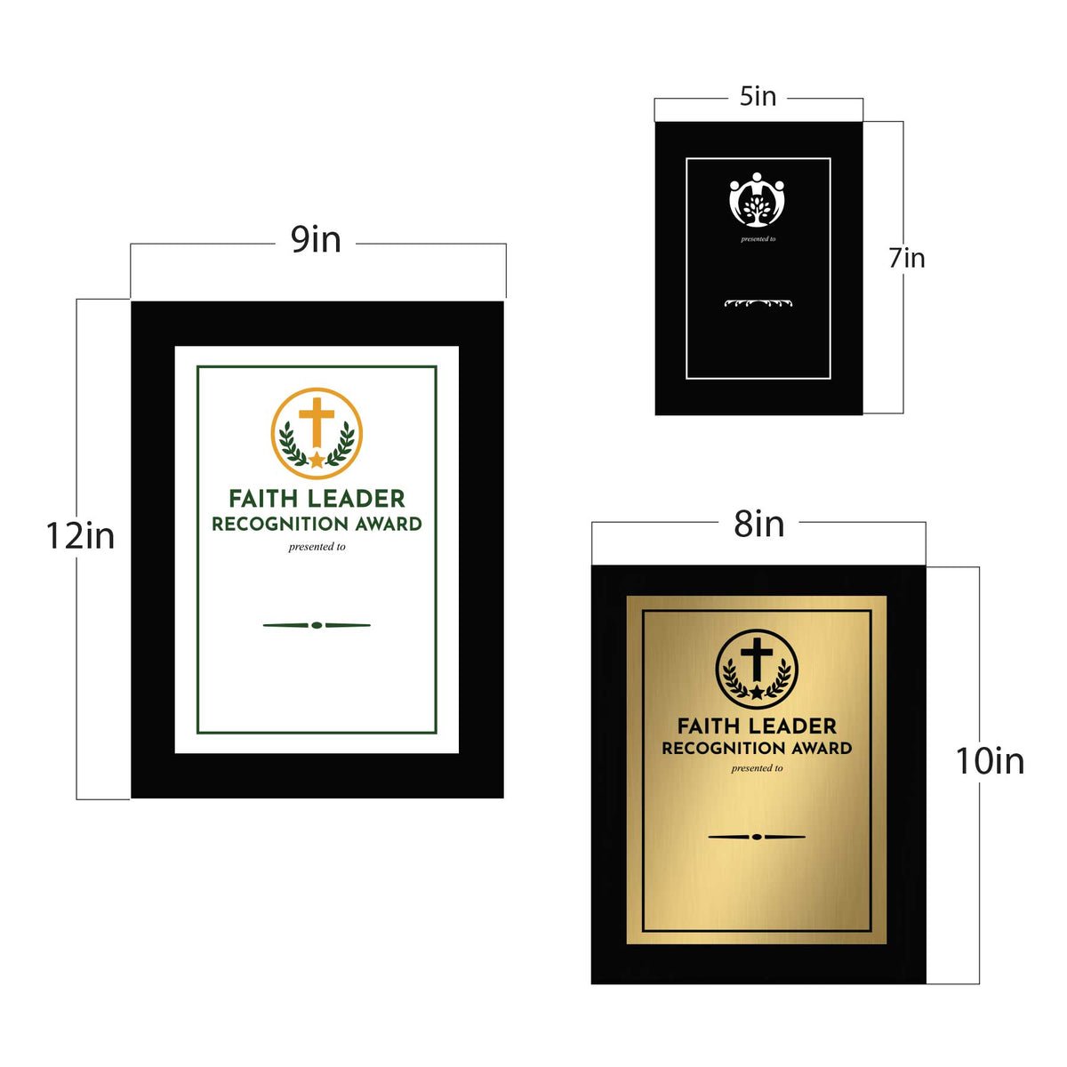 Faith Leader Recognition Award' Personalized Wall Plaque With Easel Acrylic Stand | Faith/Community Non-Profit Award Plaques
