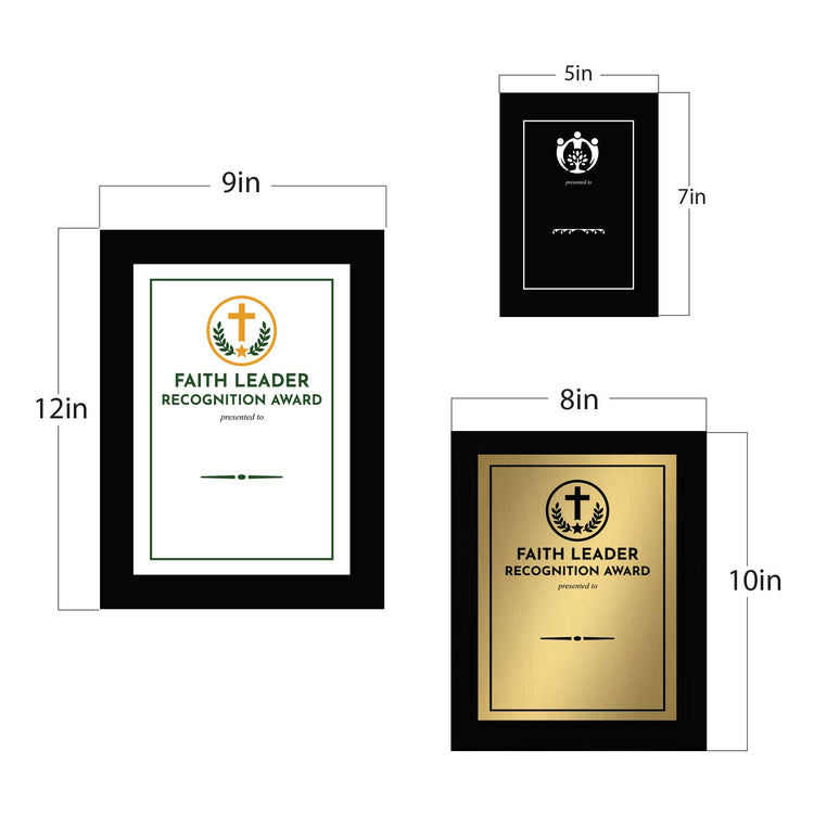 Faith Leader Recognition Award' Personalized Wall Plaque With Easel Acrylic Stand | Faith/Community Non-Profit Award Plaques