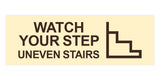 Basic Watch Your Step Uneven Stairs Wall or Door Sign