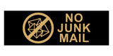 Basic No Junk Mail Wall or Door Sign