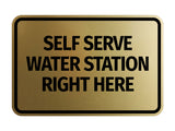 Signs ByLITA Classic Framed Self Serve Water Station Right Here Wall or Door Sign