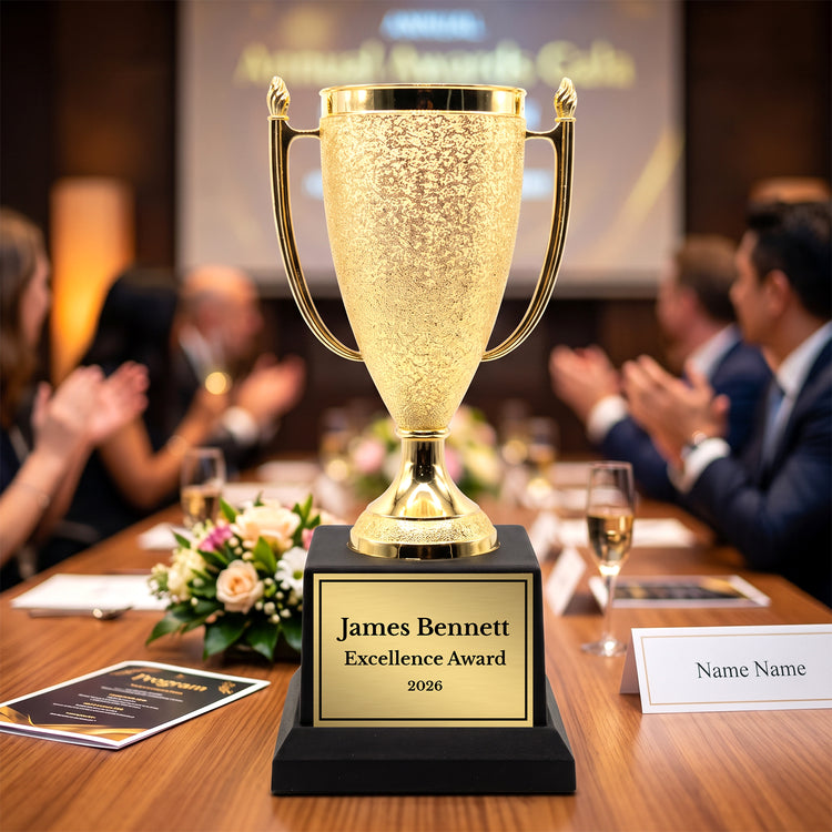 All Quality Cup Trophy, 1st 2nd 3rd Place or Set, Custom Engraved Gold Cup — Personalized Placement Awards for Sports, Contests & Competitions