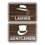 Classic Framed Ladies And Gentlemen Sign Set
