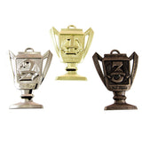 1st 2nd 3rd Place Cup Star Award Medals - 3 Piece Set (Gold, Silver, Bronze) Includes Ribbon