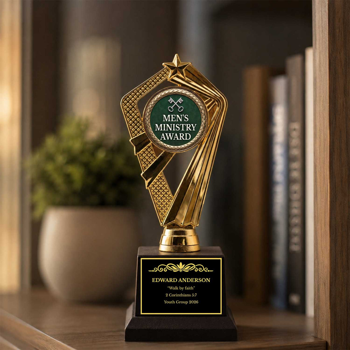 Church Ministry & Member Trophy Awards (Mission, Bible Study) - Engraved