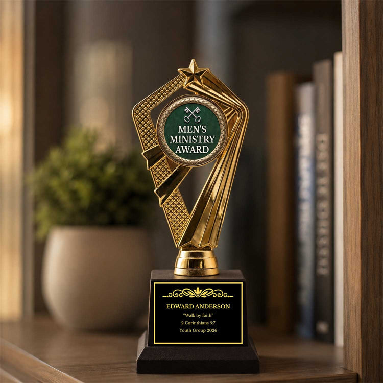 Church Ministry & Member Trophy Awards (Mission, Bible Study) - Engraved