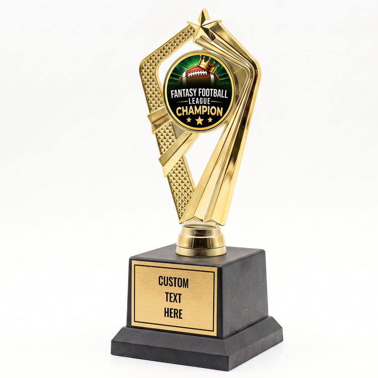 All Quality Fantasy Football League Champion Trophy, Custom Engraved — Personalized Fantasy Football Championship Award