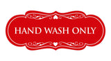 Designer Hand Wash Only Sign