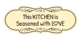 Signs ByLITA Designer This Kitchen is Seasoned with Love Durable ABS Plastic Laser Engraved Easy Installation Elegant Design Wall or Door Sign