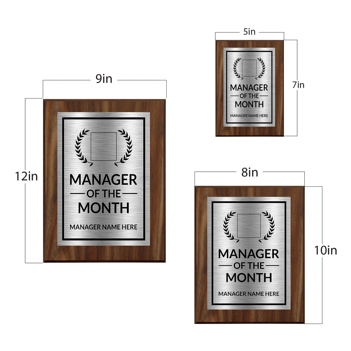 Manager of the Month Award Personalized (Wooden) Wall Plaque With Easel Acrylic Stand | Workplace Recognition Ceremonies Award Plaques