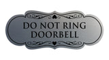 Designer Do Not Ring Doorbell Sign