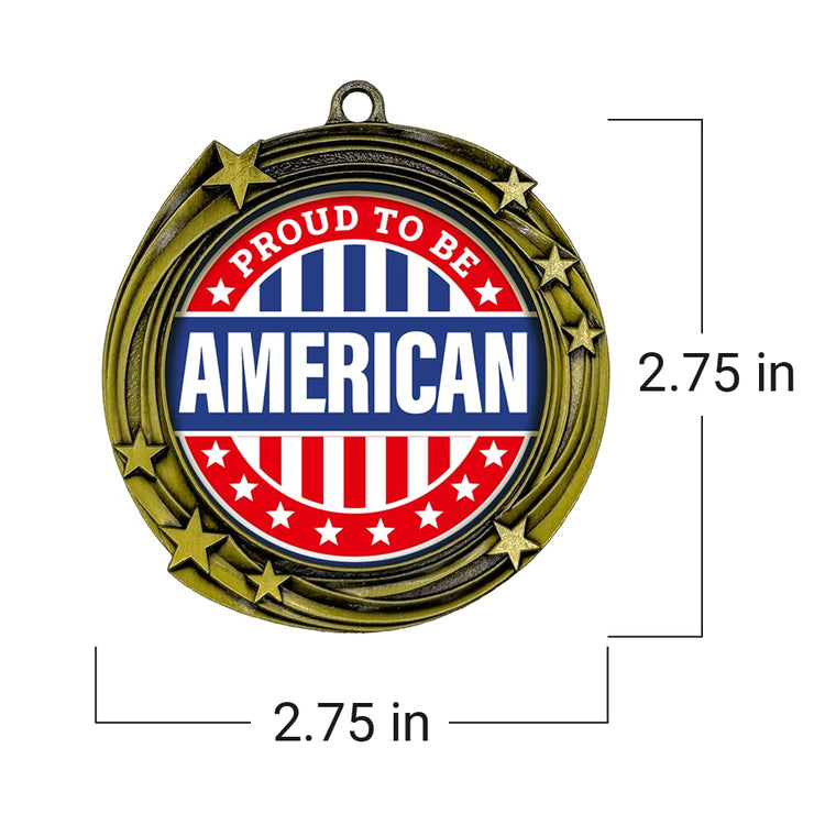 USA High Relief Metal Medals | Patriotic Awards and America Pride (3 Pack)