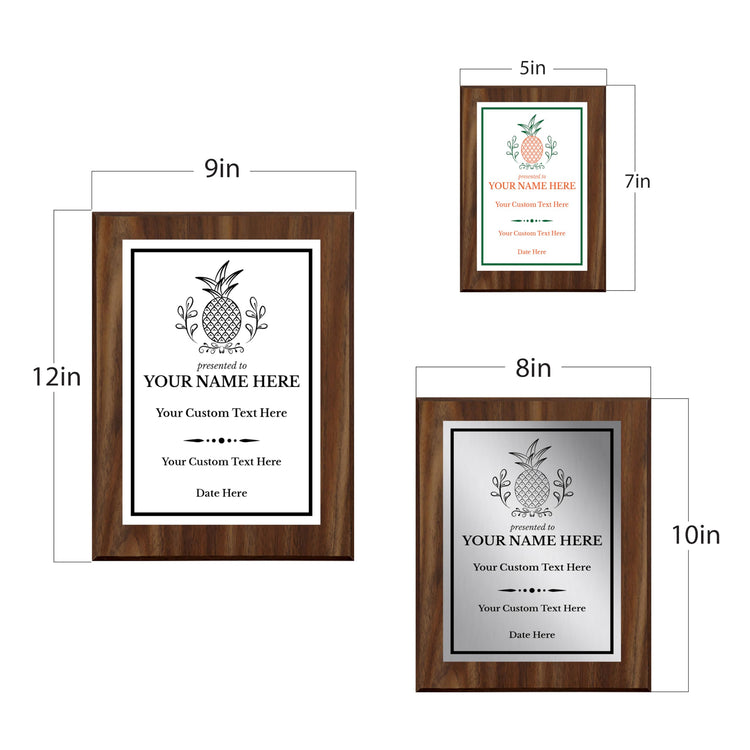 Hospitality Theme Customizable Award Plaque | Easel Mount Option | Recognition of Achievement and Service Personalizable Plaques