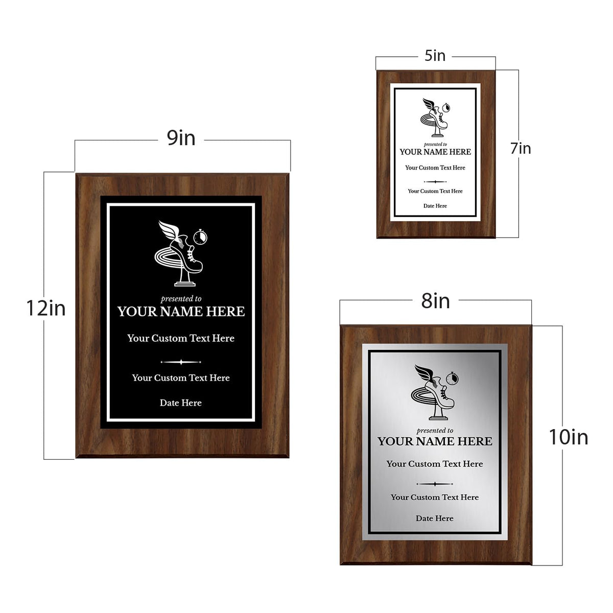 Track and Field Customizable Wooden Award Plaque | Easel Mount Option | Achievement and Recognition Personalizable Plaques