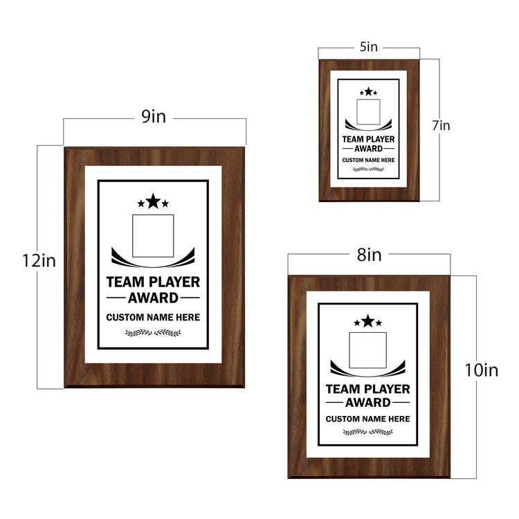 Team Player Award Personalized (Wooden) Wall Plaque With Easel Acrylic Stand | Workplace Recognition Ceremonies Award Plaques