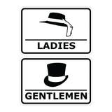 Classic Framed Ladies And Gentlemen Sign Set
