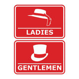 Classic Framed Ladies And Gentlemen Sign Set