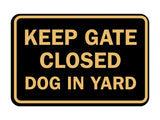 Classic Framed Keep Gate Closed Dog Sign
