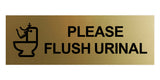 Basic Please Flush Urinal Wall or Door Sign