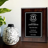 Academic Achievement Customizable Award Plaque | Easel Mount Option | Recognition of Achievement and Service Personalizable Plaques