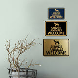Signs ByLITA Classic Framed Service Animals Welcome Wall or Door Sign
