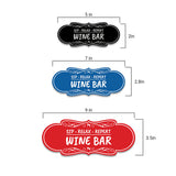 Signs ByLITA Designer Sip, Relax, Repeat: Wine Bar Durable ABS Plastic Laser Engraved Easy Installation Elegant Design Wall or Door Sign