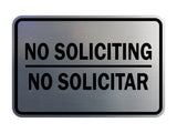 Classic Framed No Soliciting No Solicitar Sign