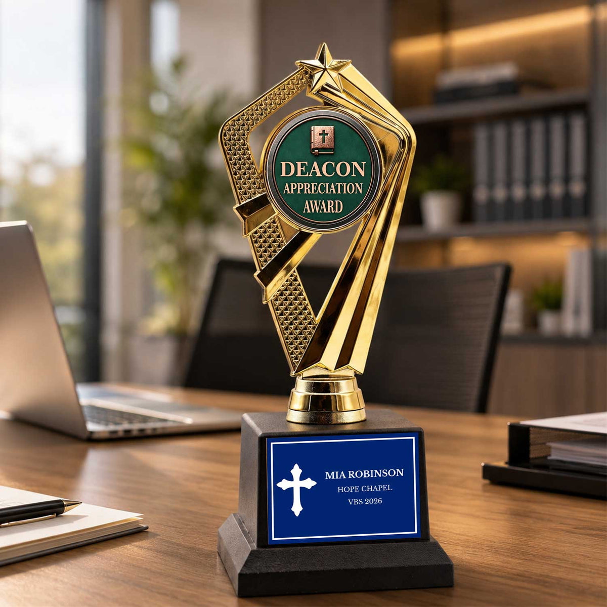 All Quality Deacon Appreciation Award Trophy, Custom Engraved