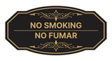 Signs ByLITA Victorian No Smoking/No Fumar Bilingual Wall or Door Sign