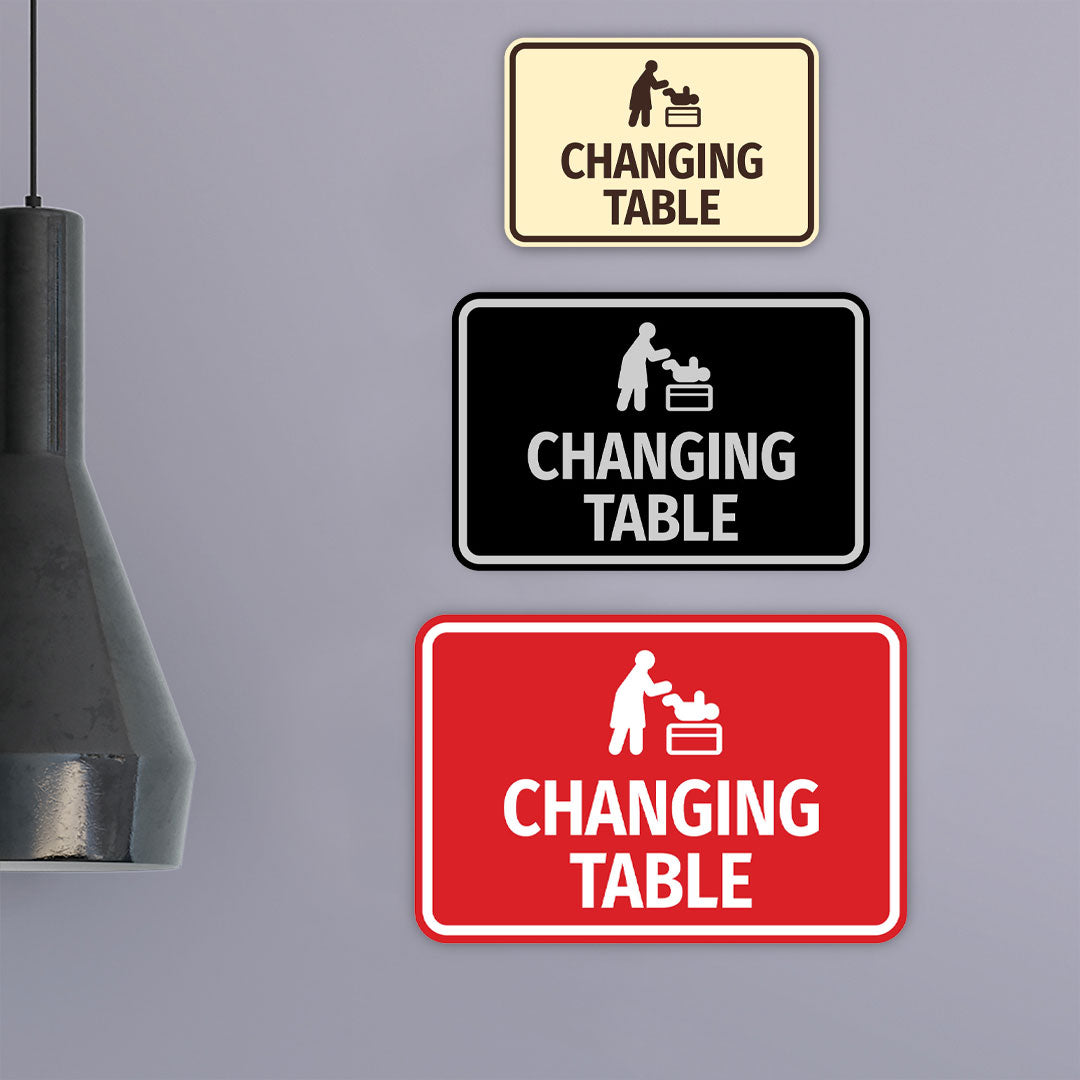 Sign Table Wall Signs ByLITA Classic Framed Changing Table Wall or Door Sign – Pacific ...