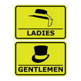 Classic Framed Ladies And Gentlemen Sign Set