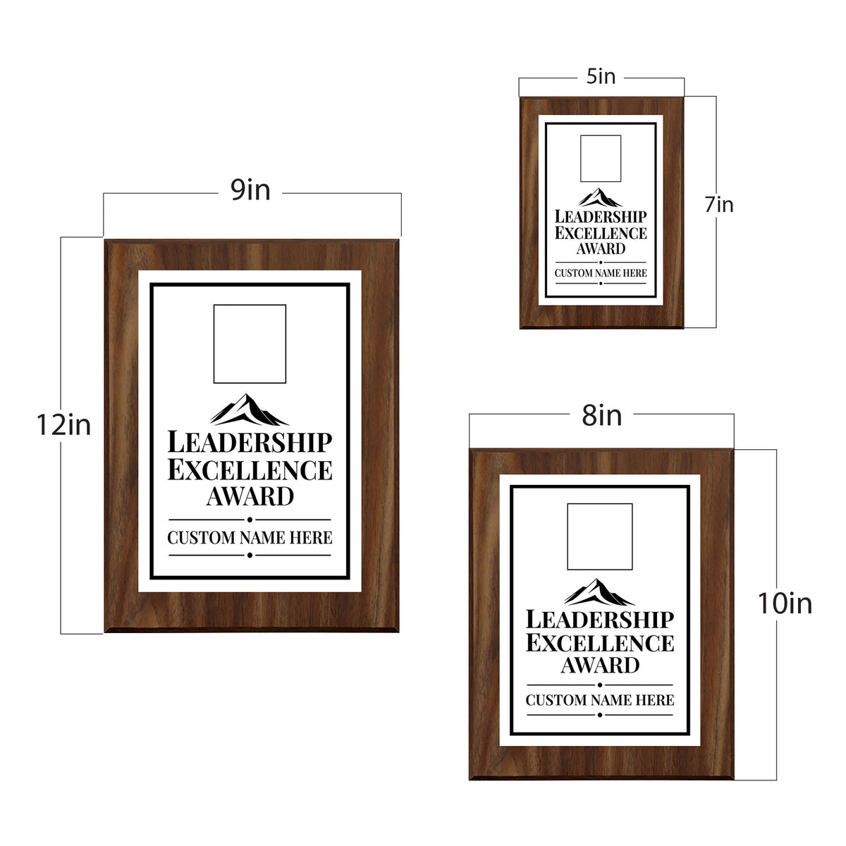 Leadership Excellence Award Personalized (Wooden) Wall Plaque With Easel Acrylic Stand | Workplace Recognition Ceremonies Award Plaques