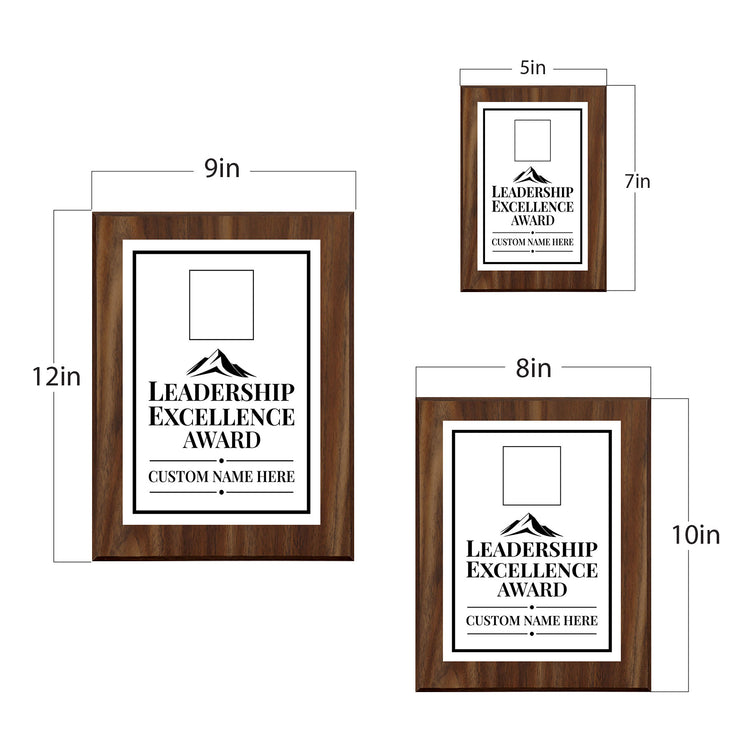 Leadership Excellence Award Personalized (Wooden) Wall Plaque With Easel Acrylic Stand | Workplace Recognition Ceremonies Award Plaques