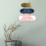 Signs ByLITA Designer This Kitchen is Seasoned with Love Durable ABS Plastic Laser Engraved Easy Installation Elegant Design Wall or Door Sign