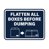 Signs ByLITA Classic Framed Flatten All Boxes Before Dumping Wall or Door Sign