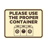 Signs ByLITA Classic Framed Please Use The Proper Container Wall or Door Sign