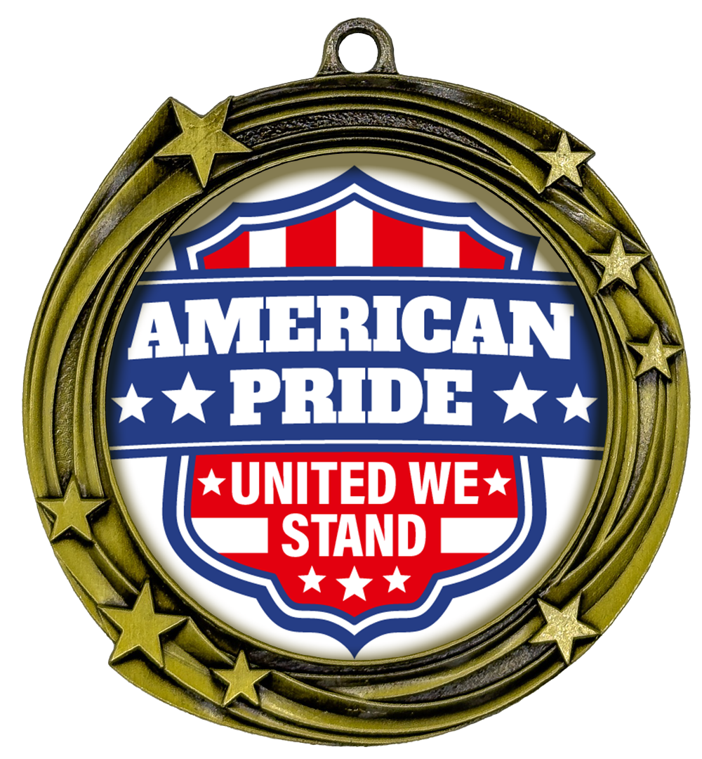 USA High Relief Metal Medals | Patriotic Awards and America Pride (3 Pack)