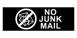Basic No Junk Mail Wall or Door Sign