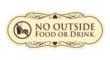 Designer No Outside Food or Drink Sign