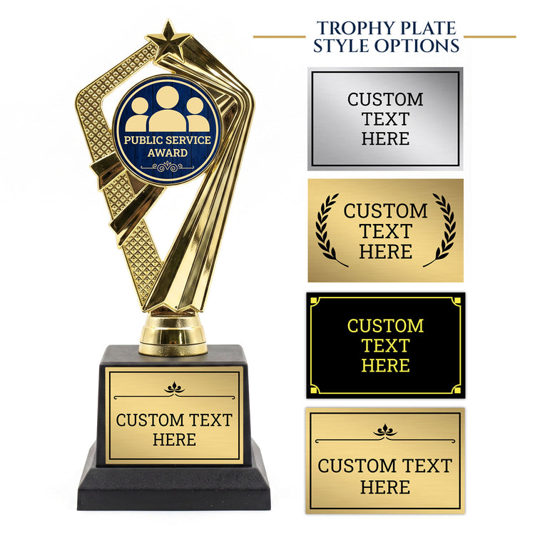 Community & Volunteer Trophy Awards (Service, Hero & More) - Engraved
