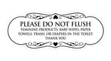 Designer Please Do Not Flush Etiqutte Sign