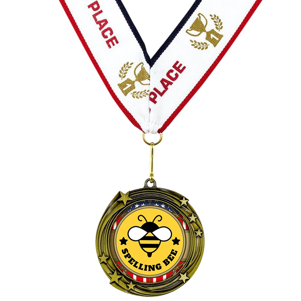 All Quality Stars Design Spelling Bee Medal - 1st, 2nd, 3rd Place