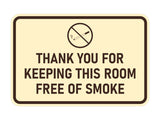 Signs ByLITA Classic Framed Thank You For Keeping This Room Free Of Smoke Wall or Door Sign