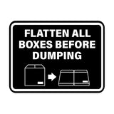 Signs ByLITA Classic Framed Flatten All Boxes Before Dumping Wall or Door Sign