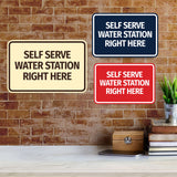 Signs ByLITA Classic Framed Self Serve Water Station Right Here Wall or Door Sign